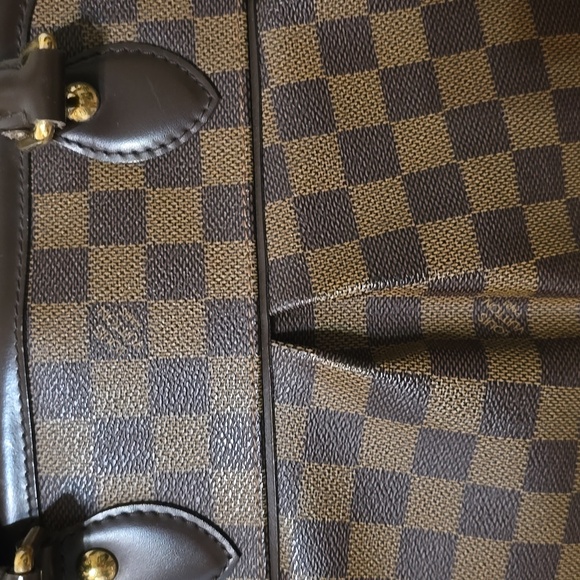 Louis Vuitton Trevi PM Damier Ebene Brown Top Handle Shoulder Bag Authentic COA - Picture 5 of 16